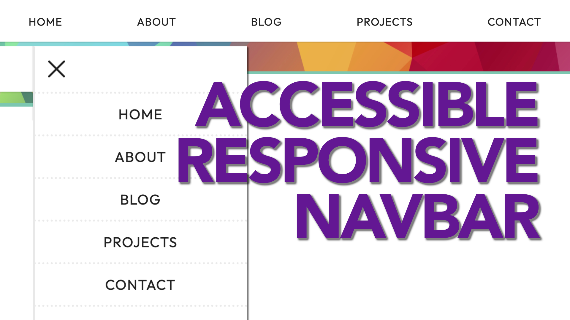 YouTube thumbnail for Accessible + Responsive Navbar (HTML CSS JavaScript)